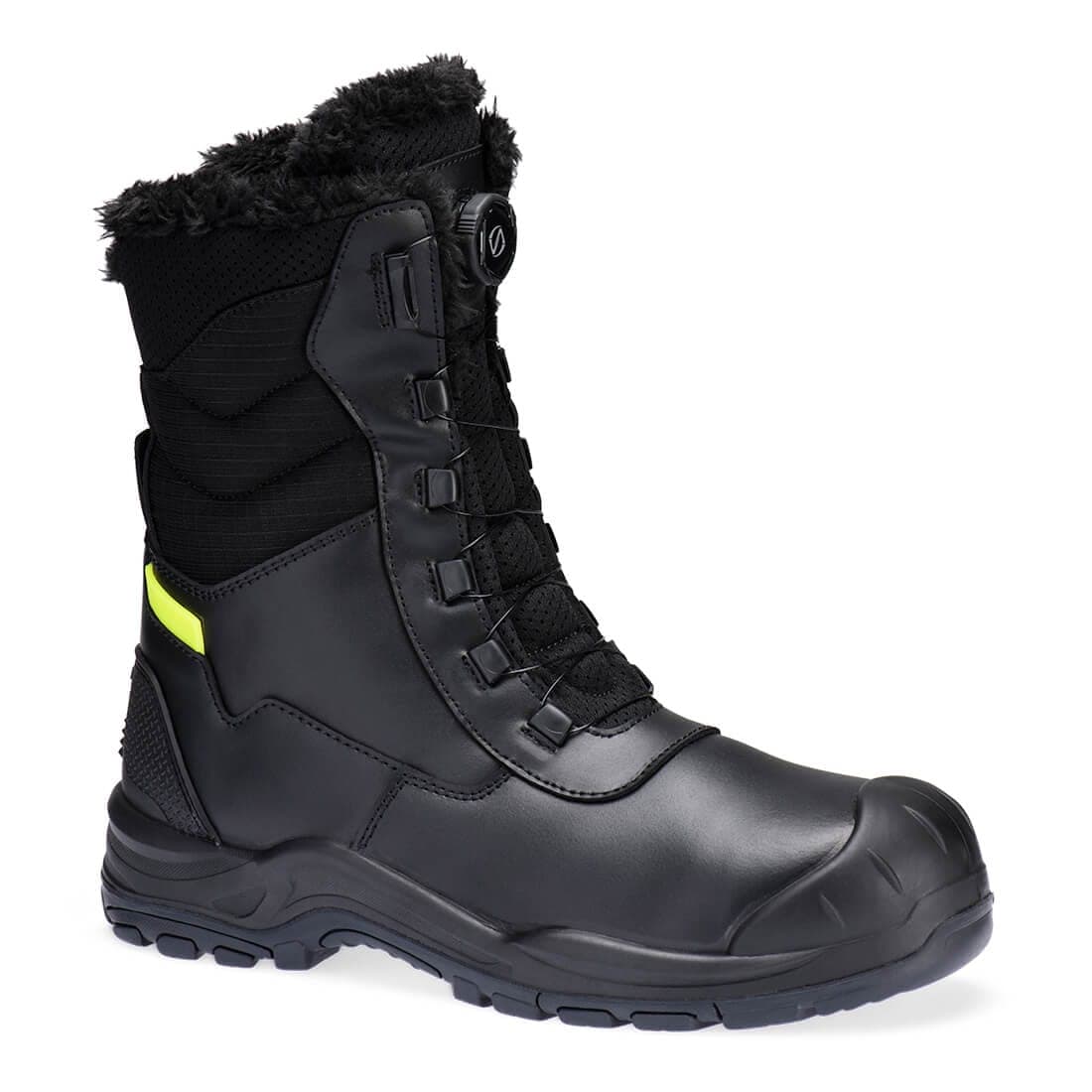 Steel Leather Winter High Boot S3L SC HRO CI SR in Black