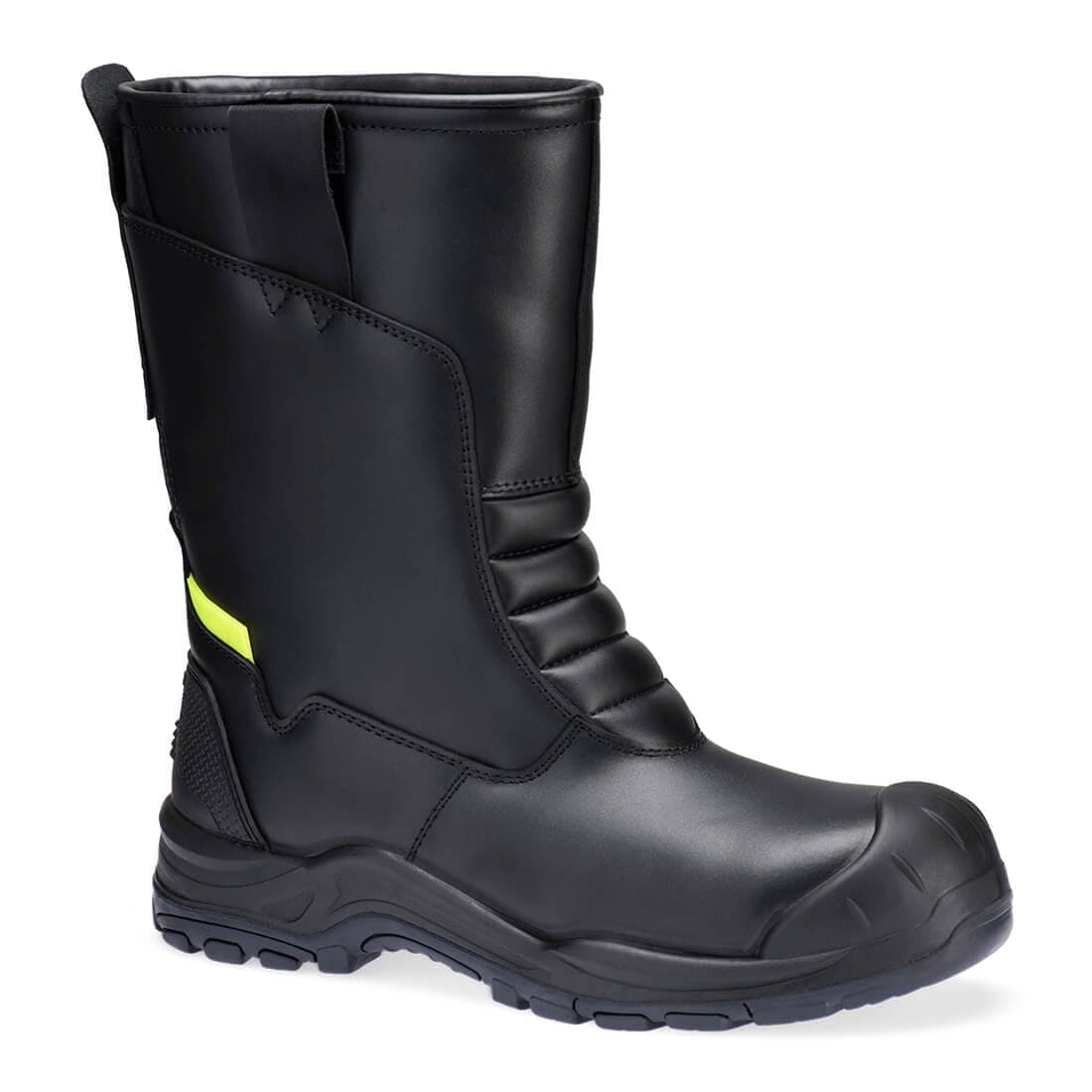 Steel Leather Winter Rigger Boot S3L SC HRO CI SR in Black