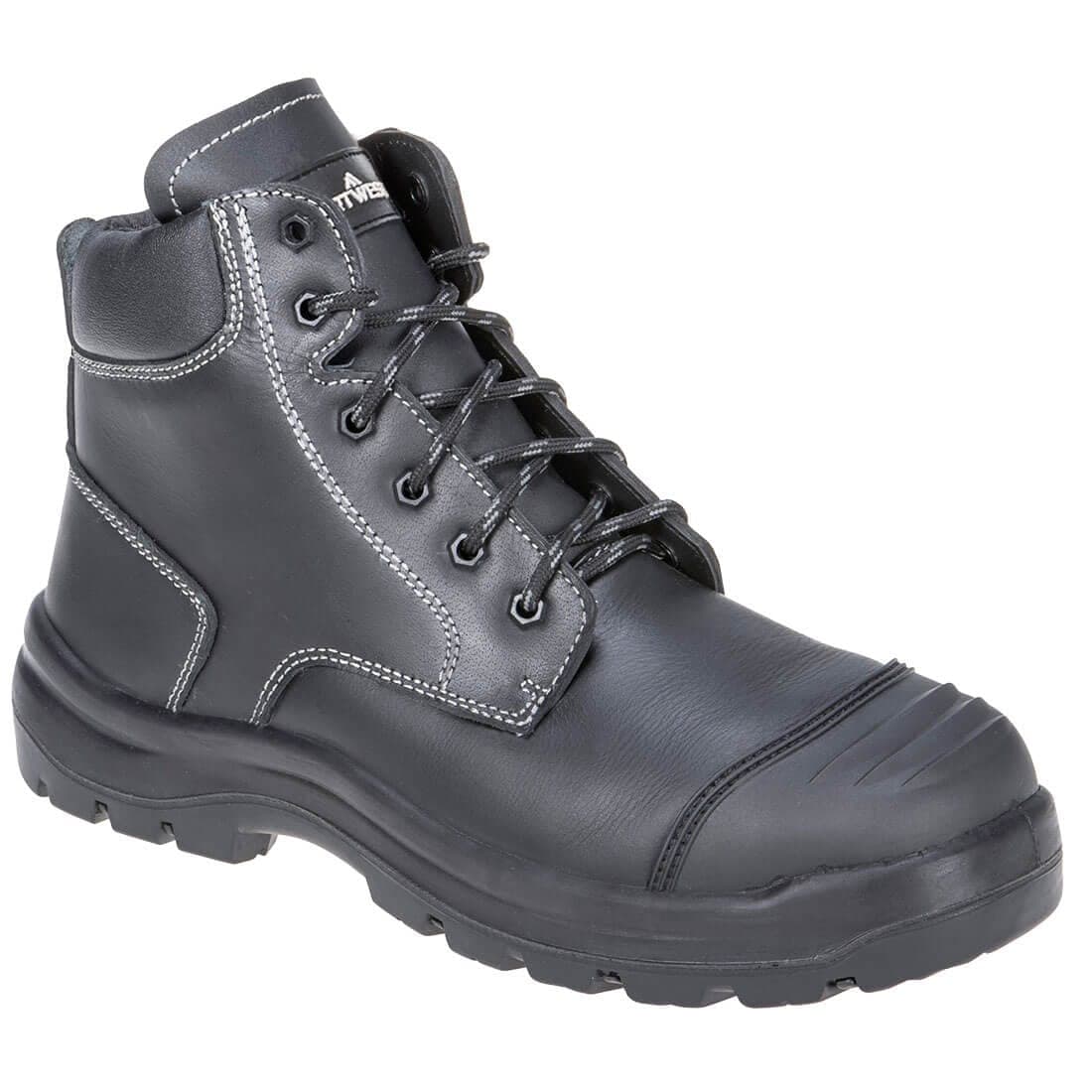 Steel Leather Mid Boot S3 HRO FO SC HI CI LG SR in Black
