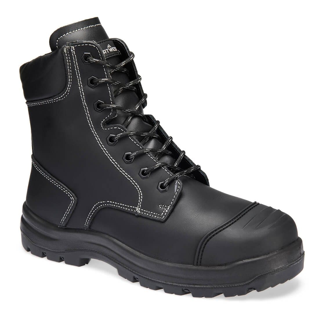 Steel Leather High Boot S3 HRO FO SC HI CI LG SR in Black