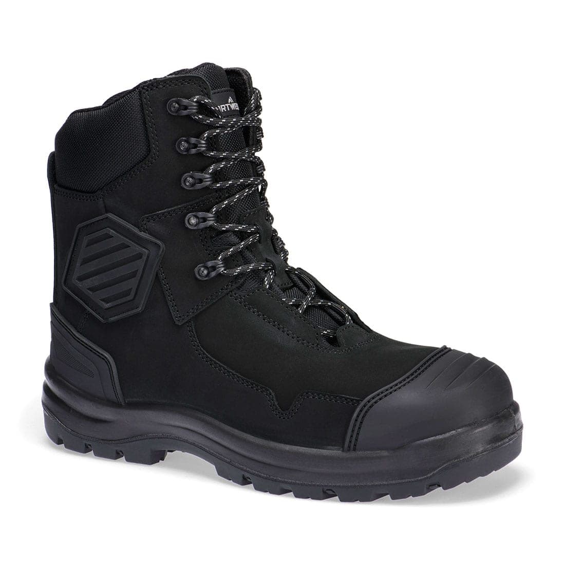 Composite Leather Shin Boot S3S HRO FO SC HI CI AN LG SR in Black