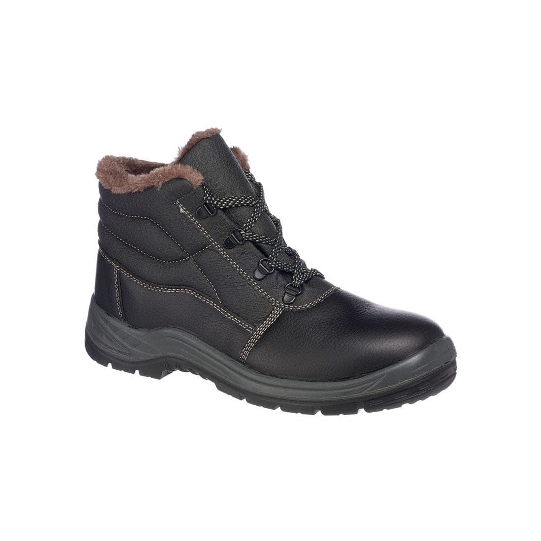 Steel Leather Winter Ankle Boot S3 SRC in Black