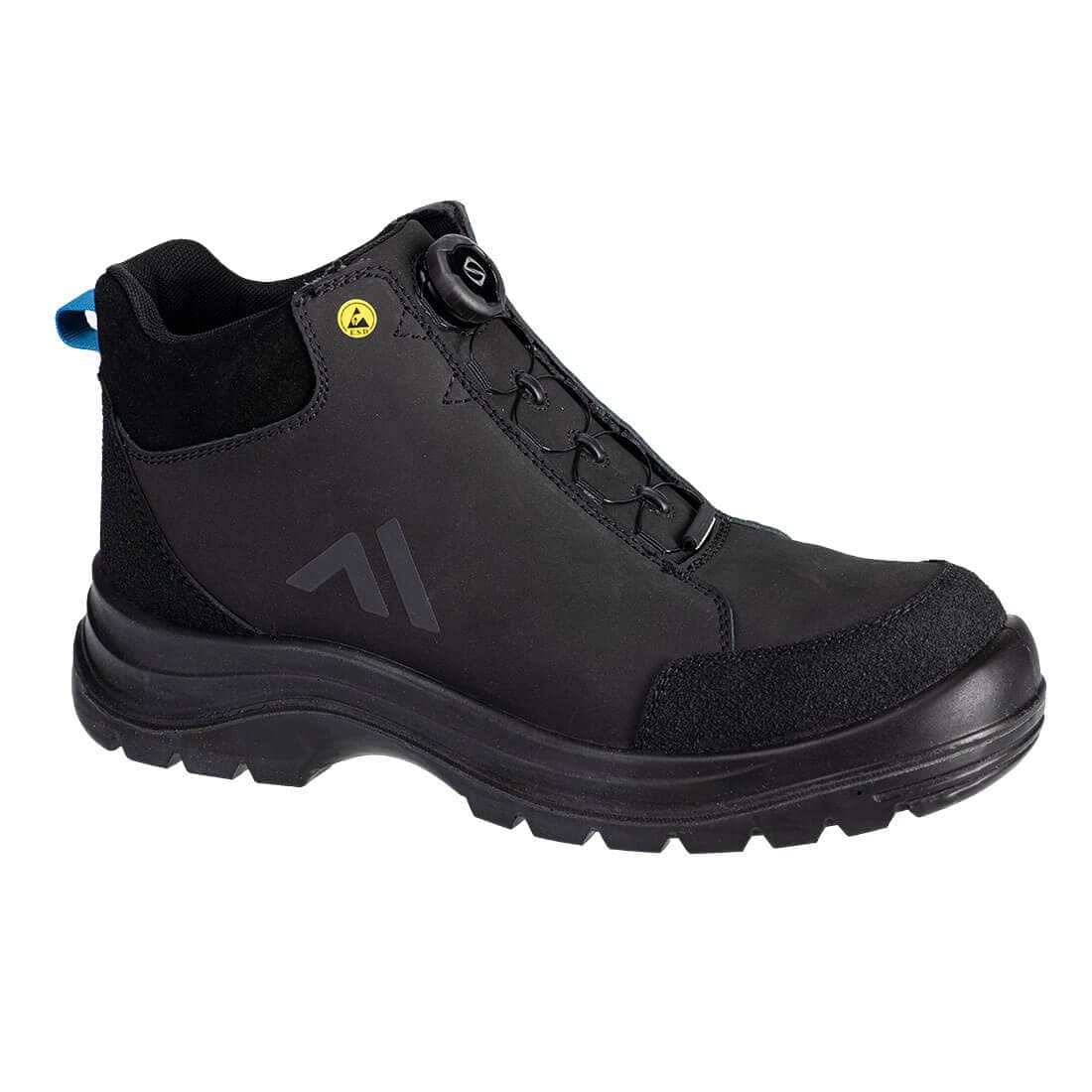 Composite Action Nubuck Mid Boot S3S ESD SR FO in Black/Blue