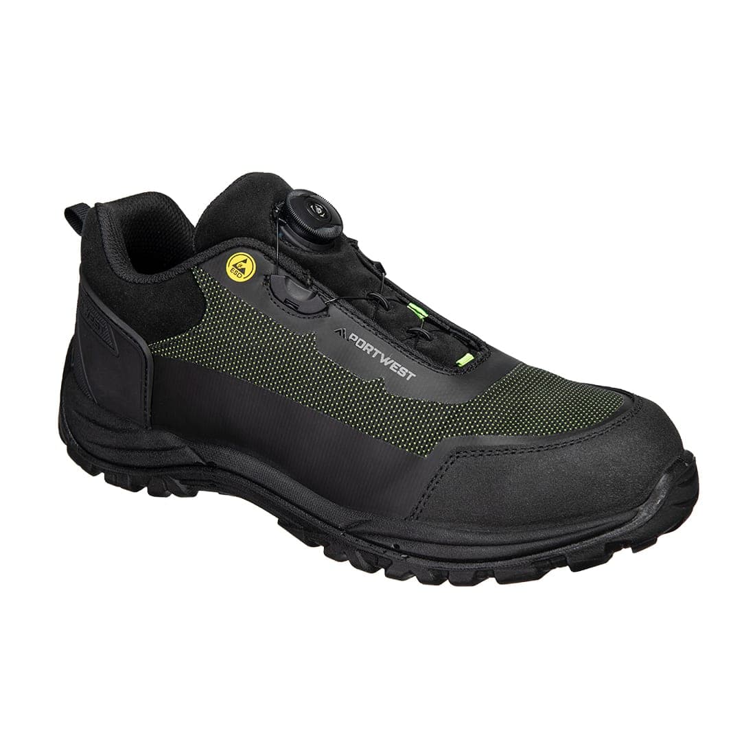 Composite Textile Low Shoe S3S ESD SR FO in Black/Green