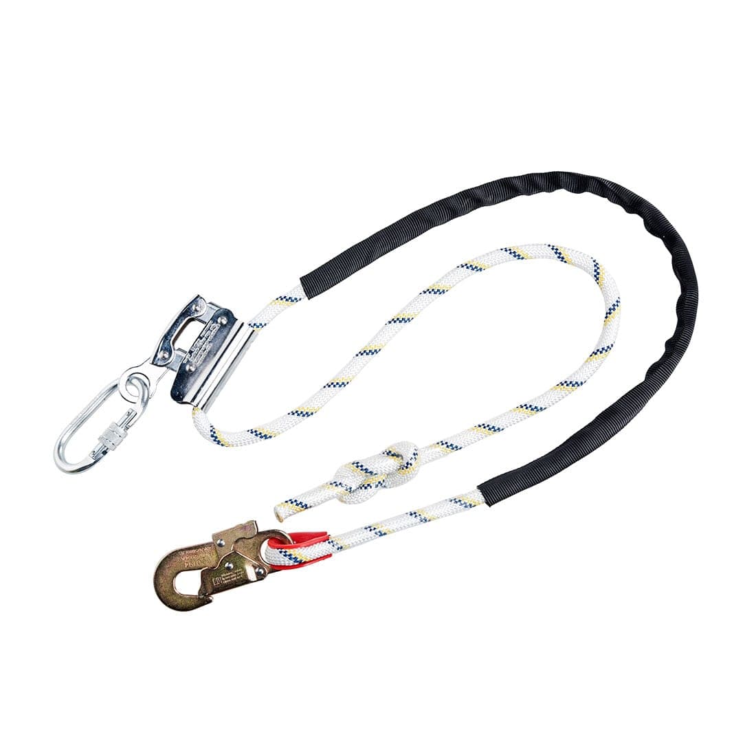 Work Positioning 2m Lanyard with Grip Adjuster in White