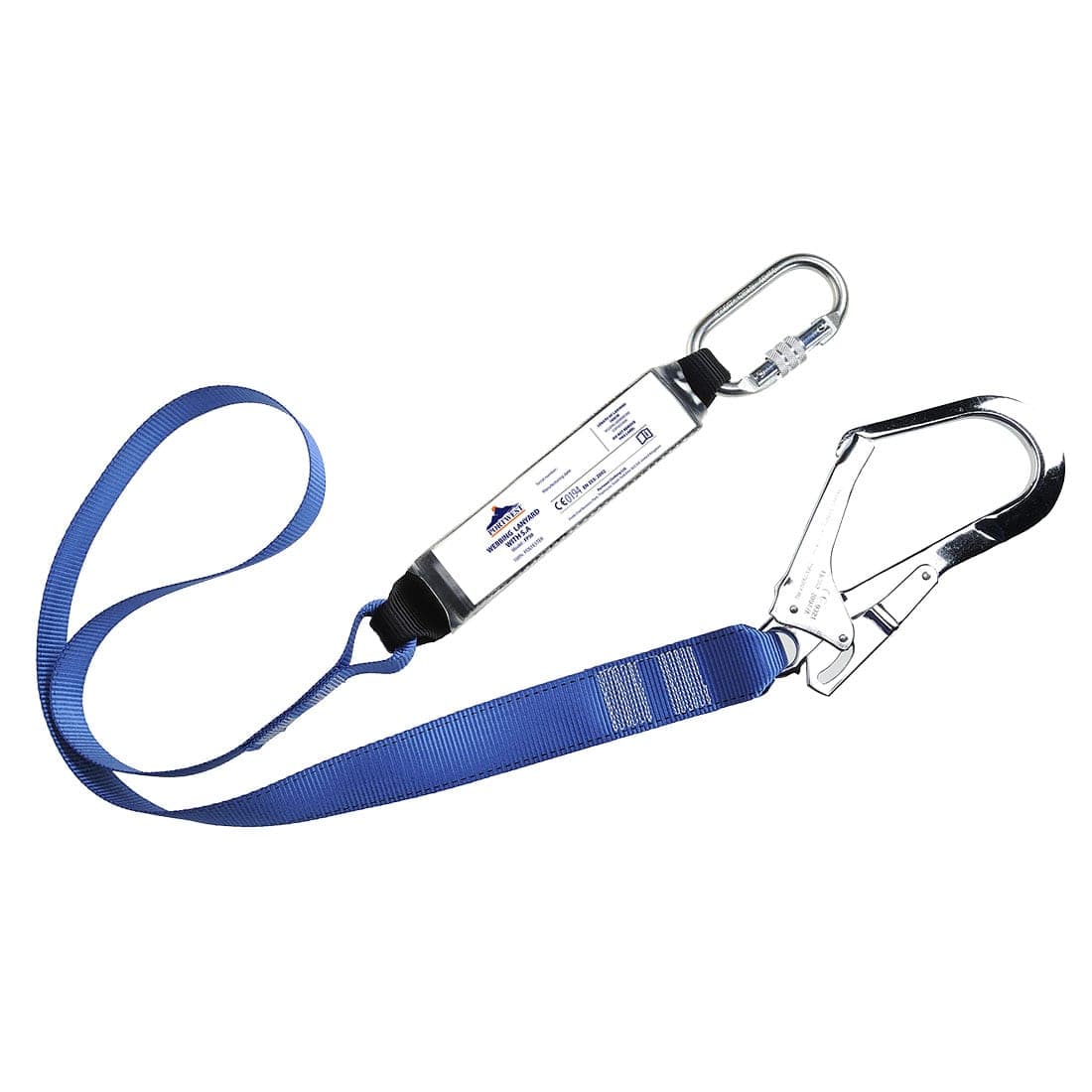 Single Webbing 1.8m Lanyard With Shock Absorber in Royal Blue