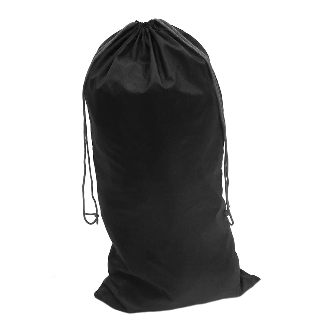 Nylon Drawstring Bag in Black