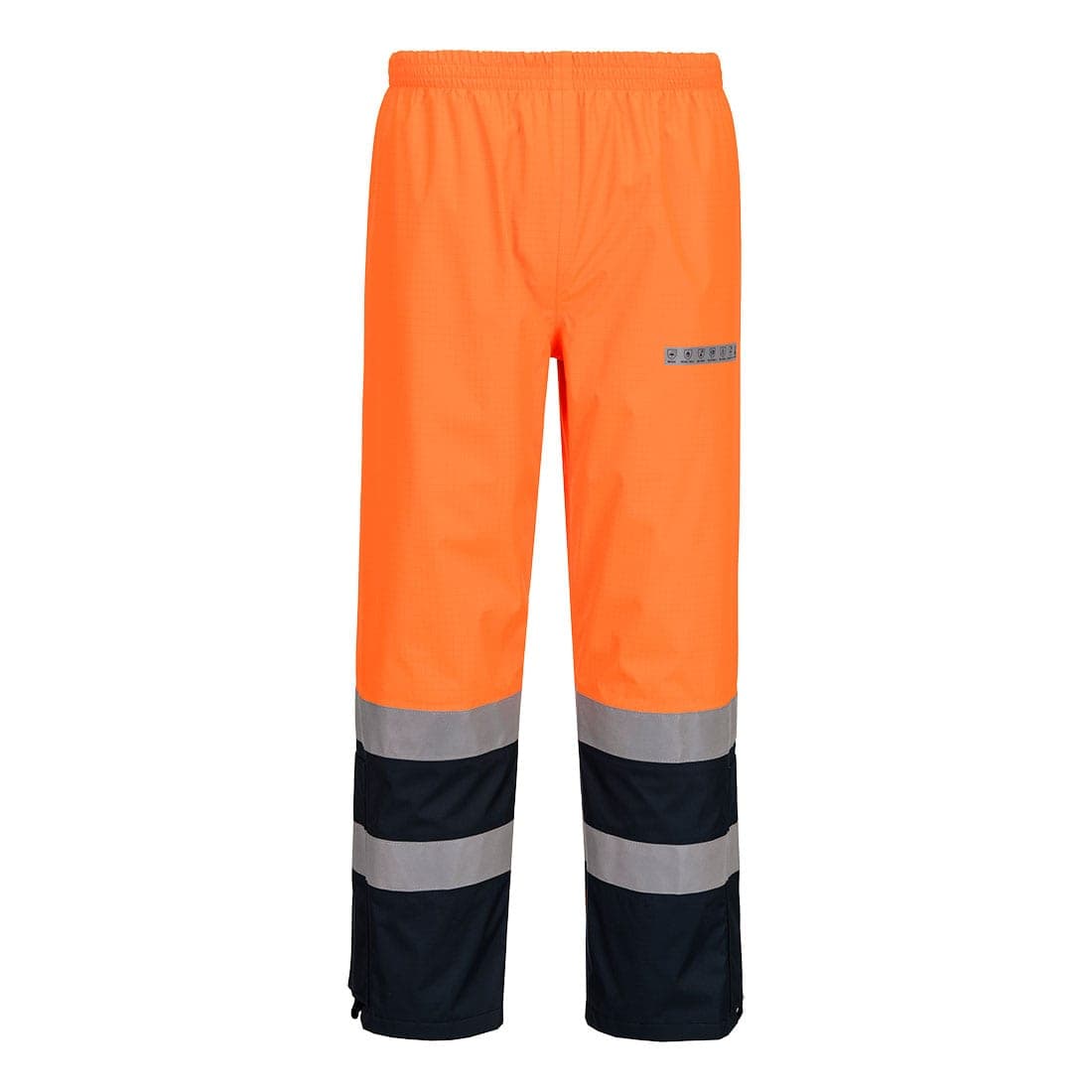 Bizflame Rain+ Hi-Vis Multi-Norm Contrast FR Trousers in Orange/Navy