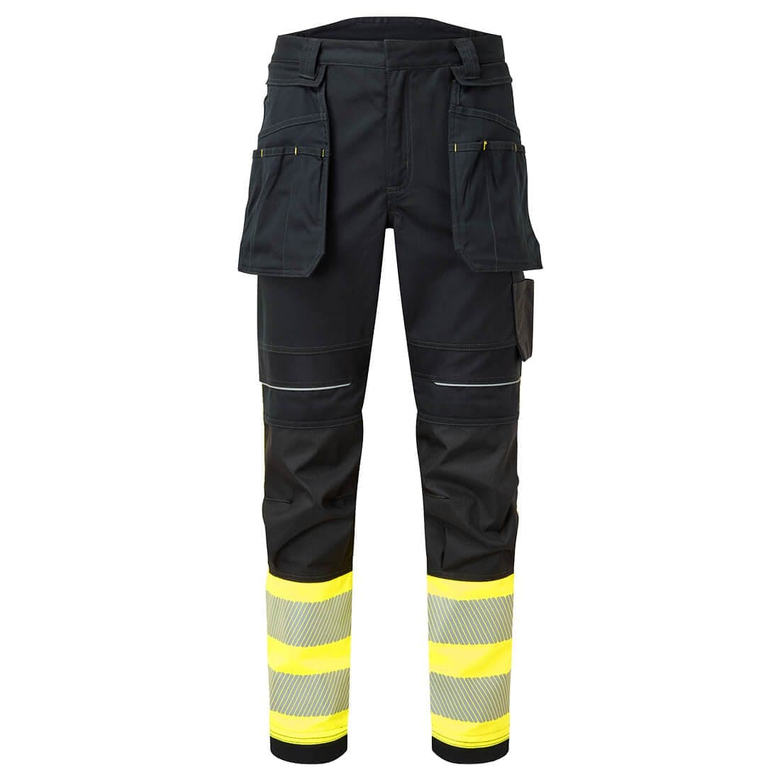 PW3 Modaflame Work Hi-Vis Class 1 FR Holster Trousers in Yellow/Black