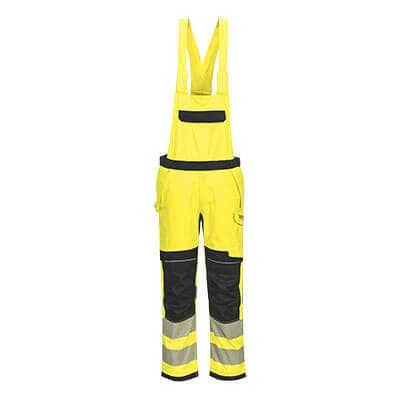 PW3 Modaflame Work Hi-Vis Multi-Norm FR Bib and Brace in Yellow/Black