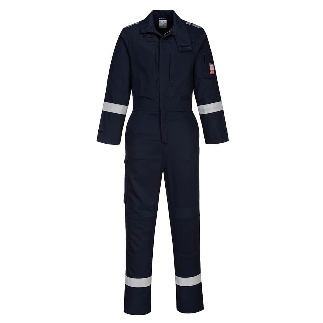 Bizflame Work Lightweight Stretch Panelled FR Coverall in Navy