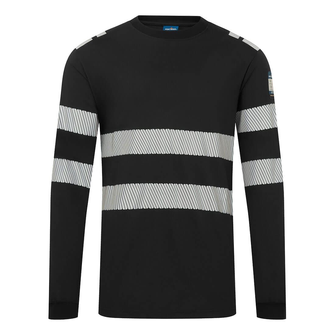 PW3 Modaflame Knit FR Long Sleeve T-Shirt in Black