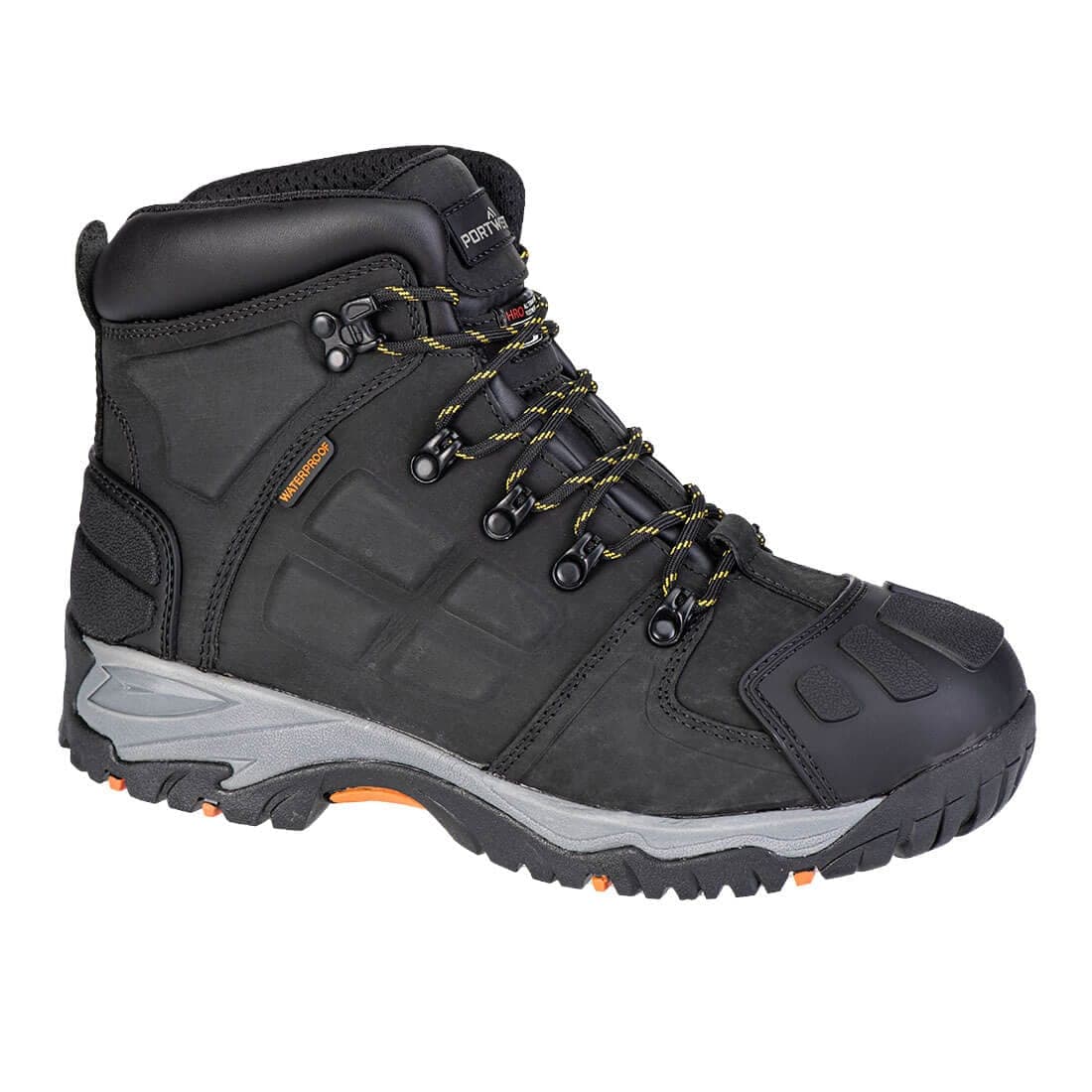 Steel Leather Ankle Boot S7 HRO CI LG SR SC FO in Black