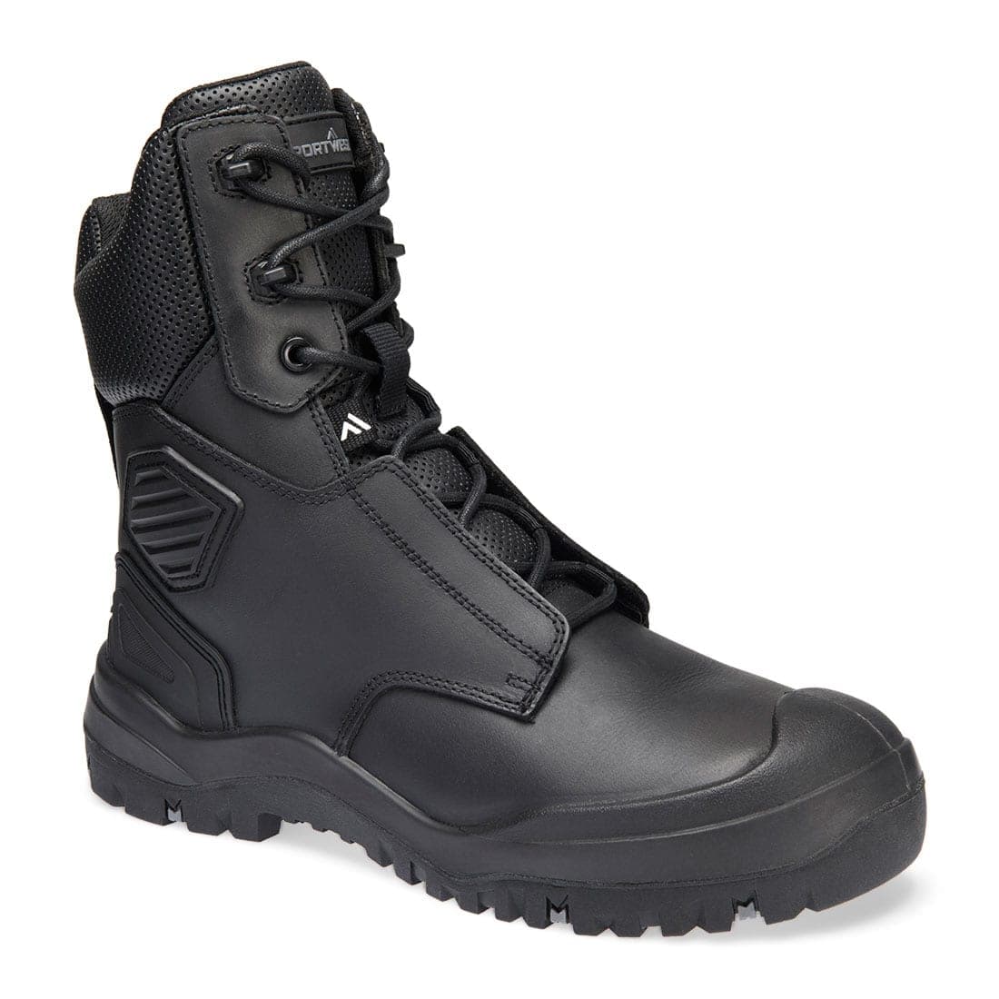 Steel Leather Shin Boot S3 SC HRO HI CI LG SR FO in Black