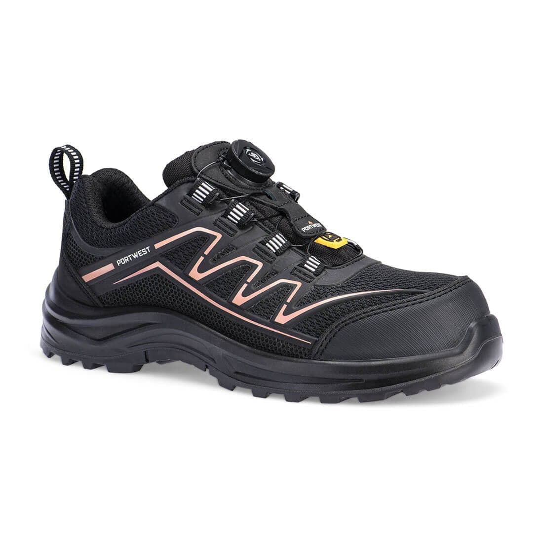 Composite Women's KPU Trainer S1PS FO SR ESD in Black/Rose