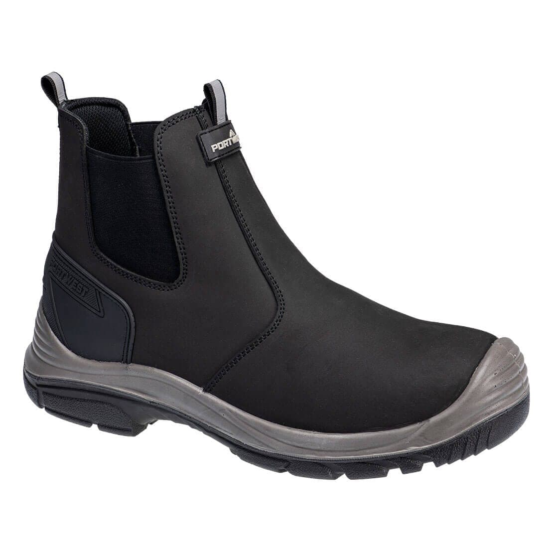 Steel Action Nubuck Dealer Boot S7 SC FO SR in Black/Grey