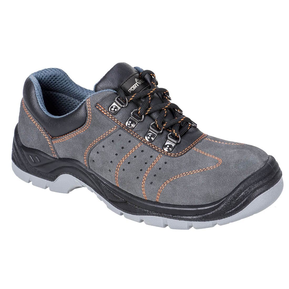 Steel Suede Leather Low Shoe S1P SR FO in Blue