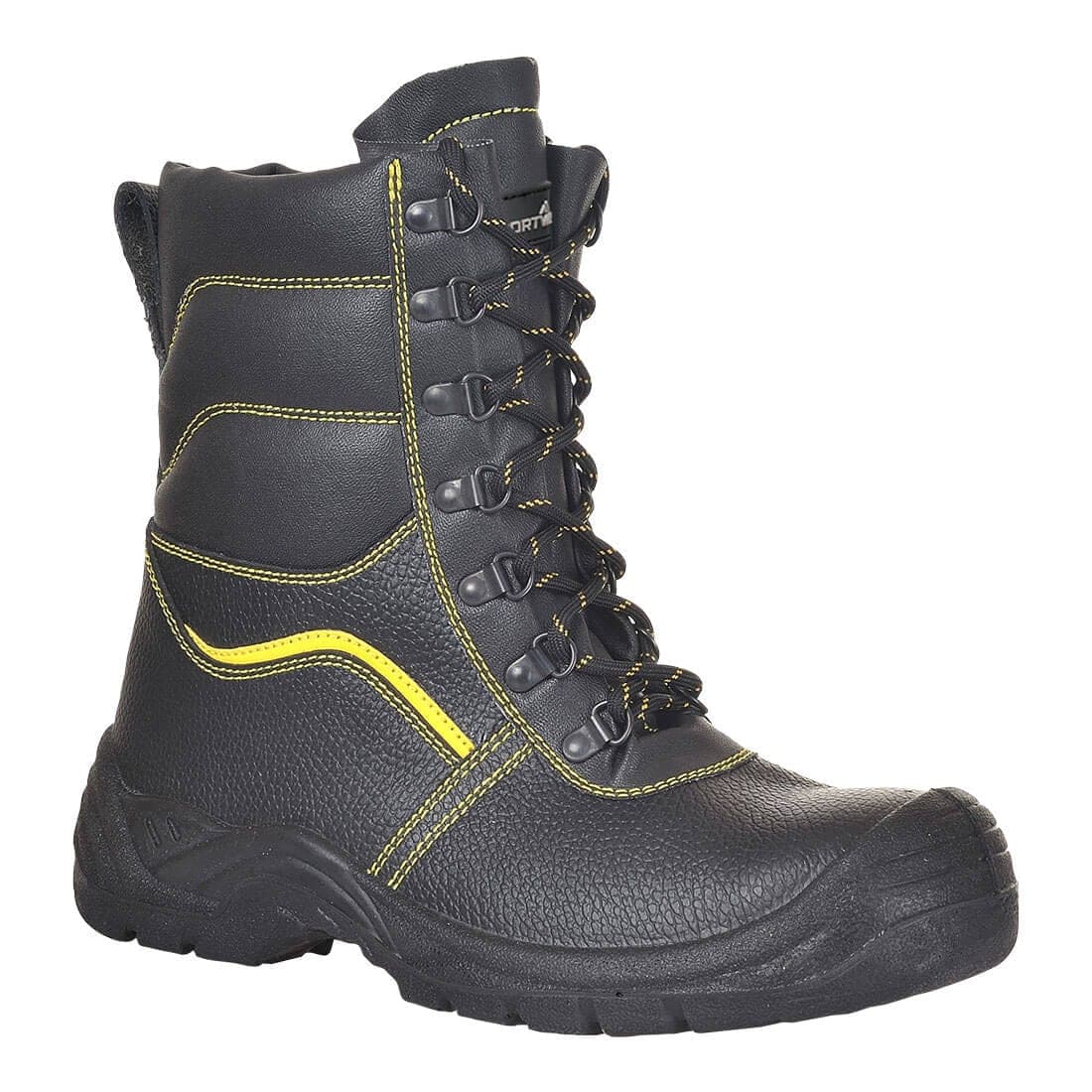 Steel Split Leather Winter Boot S3 SR CI FO in Black