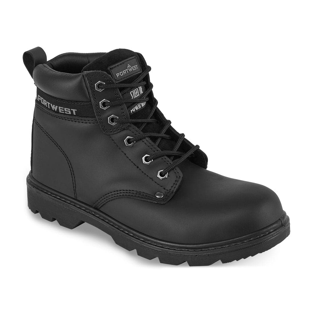 Steel Leather Ankle Boot S3 SR in Black
