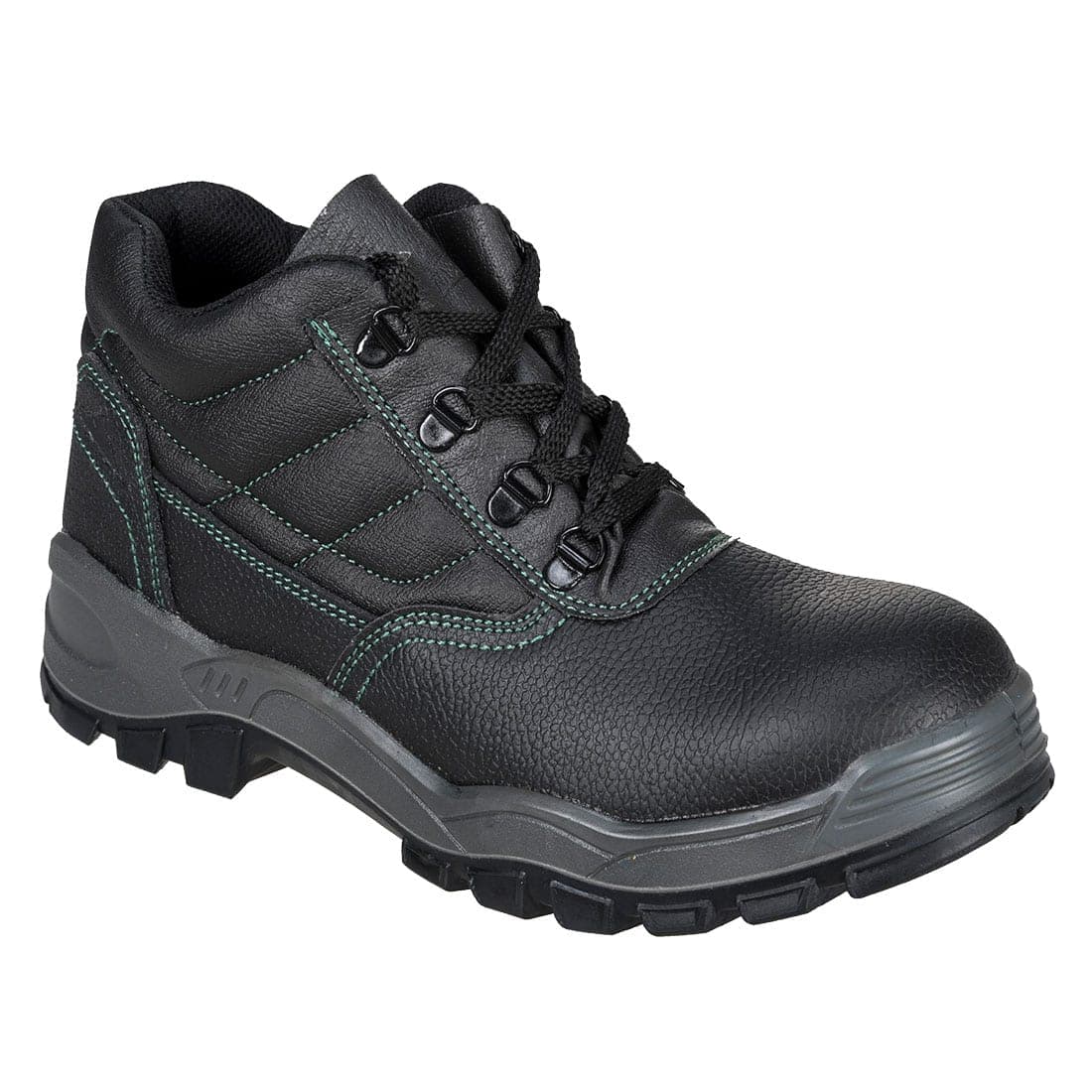 Steel Split Leather Ankle Boot S1 SR in Black