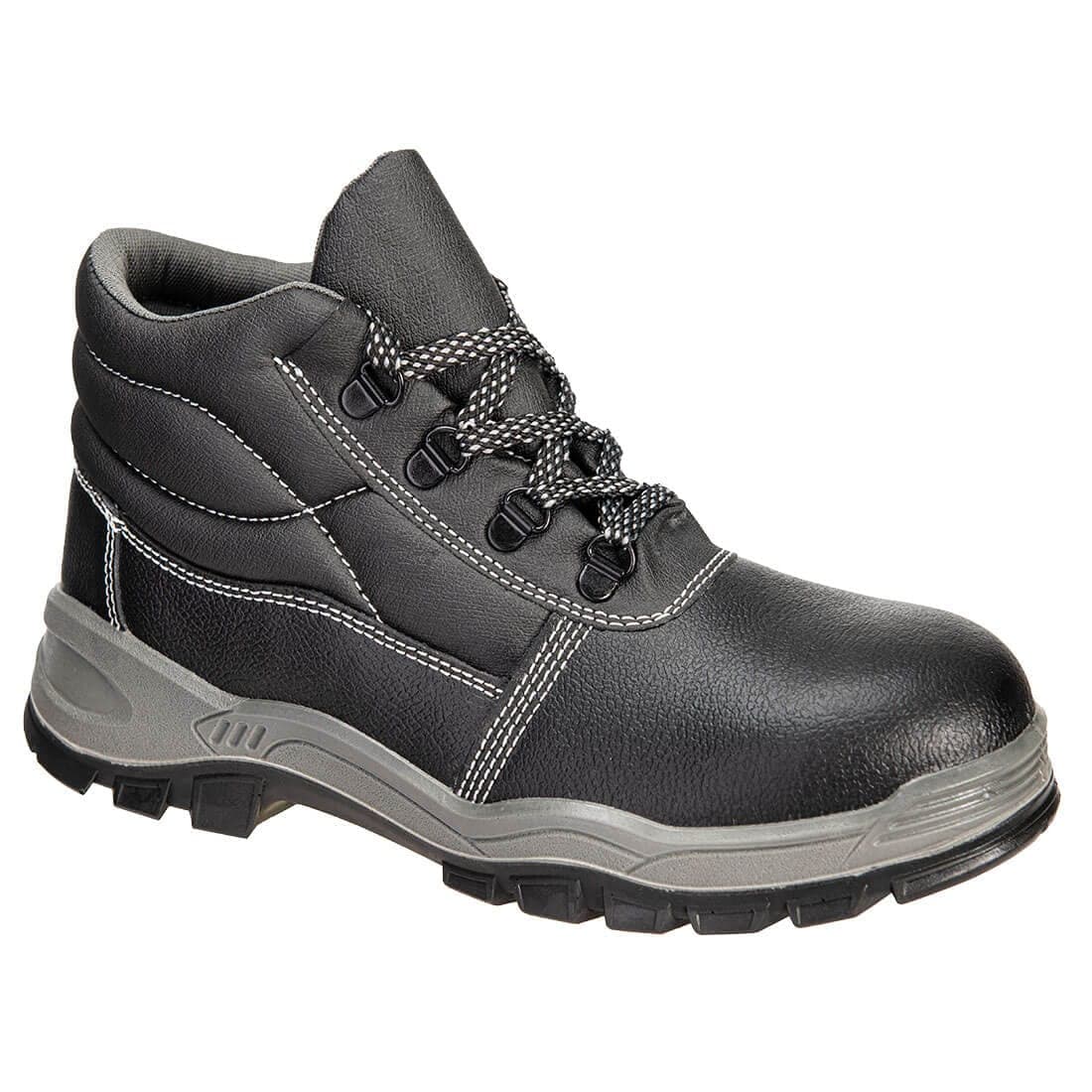 Steel Action Leather Mid Boot S3 SR FO in Black