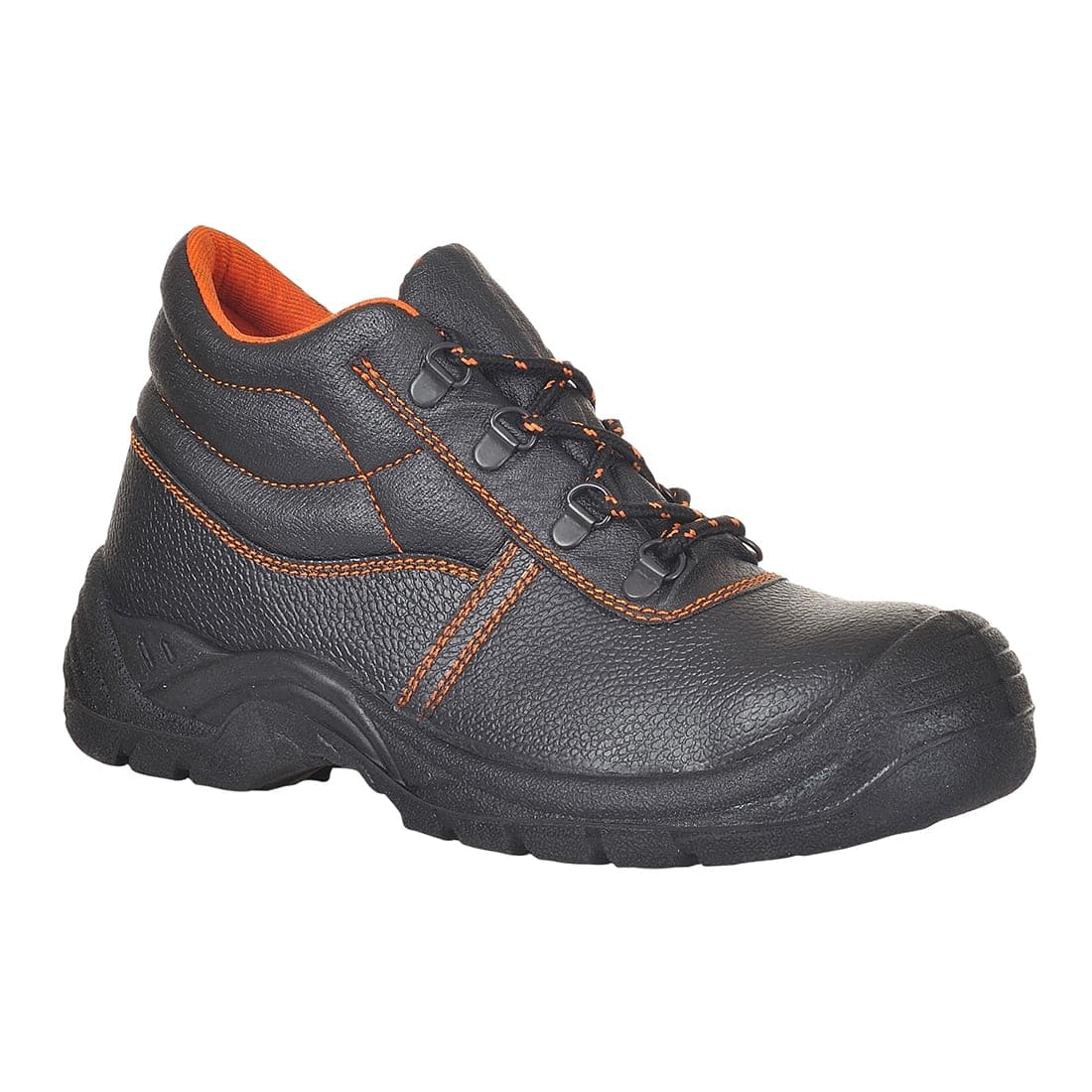 Steel Action Leather Mid Boot S3 SRC in Black