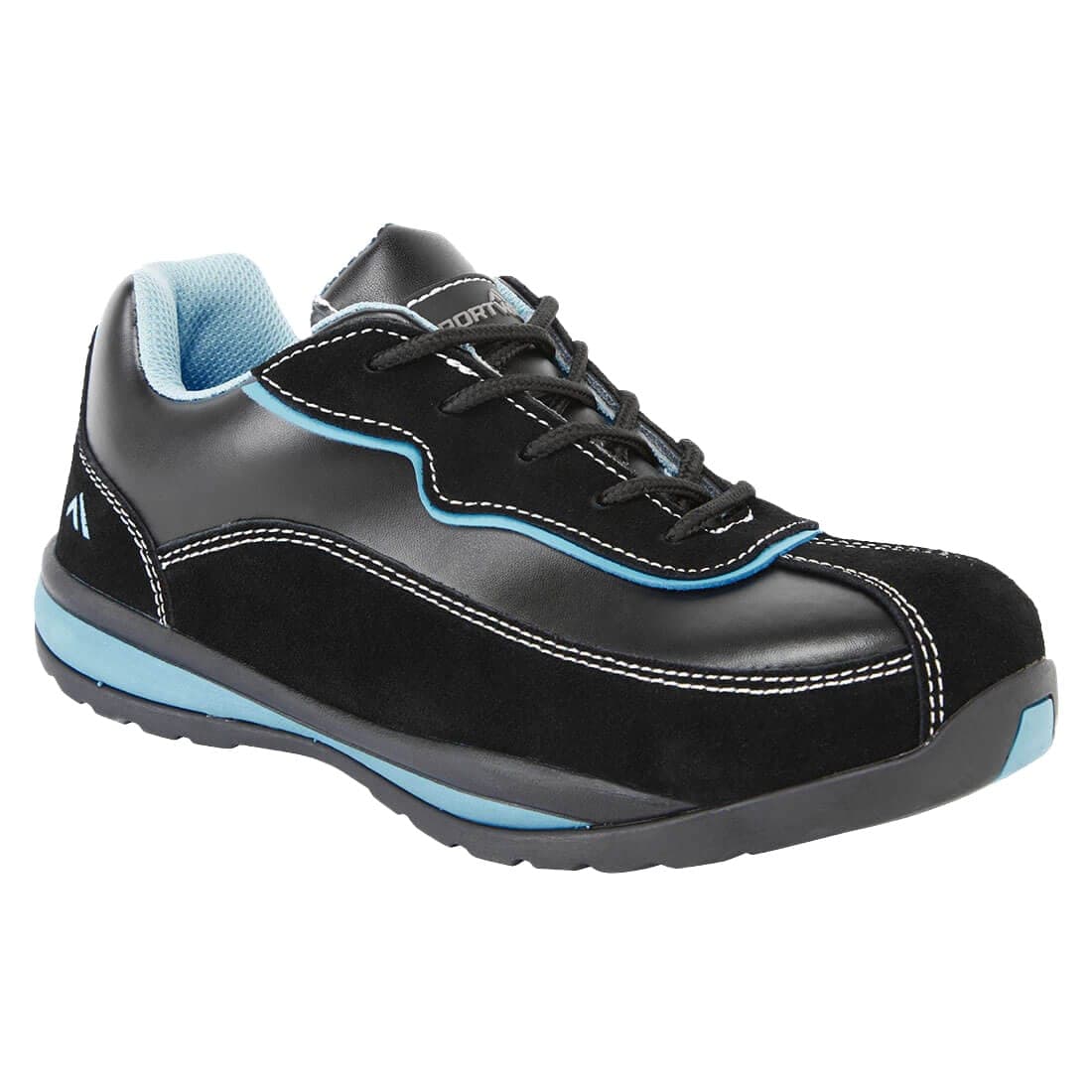 Steel Leather Trainer S1P HRO SR in Black