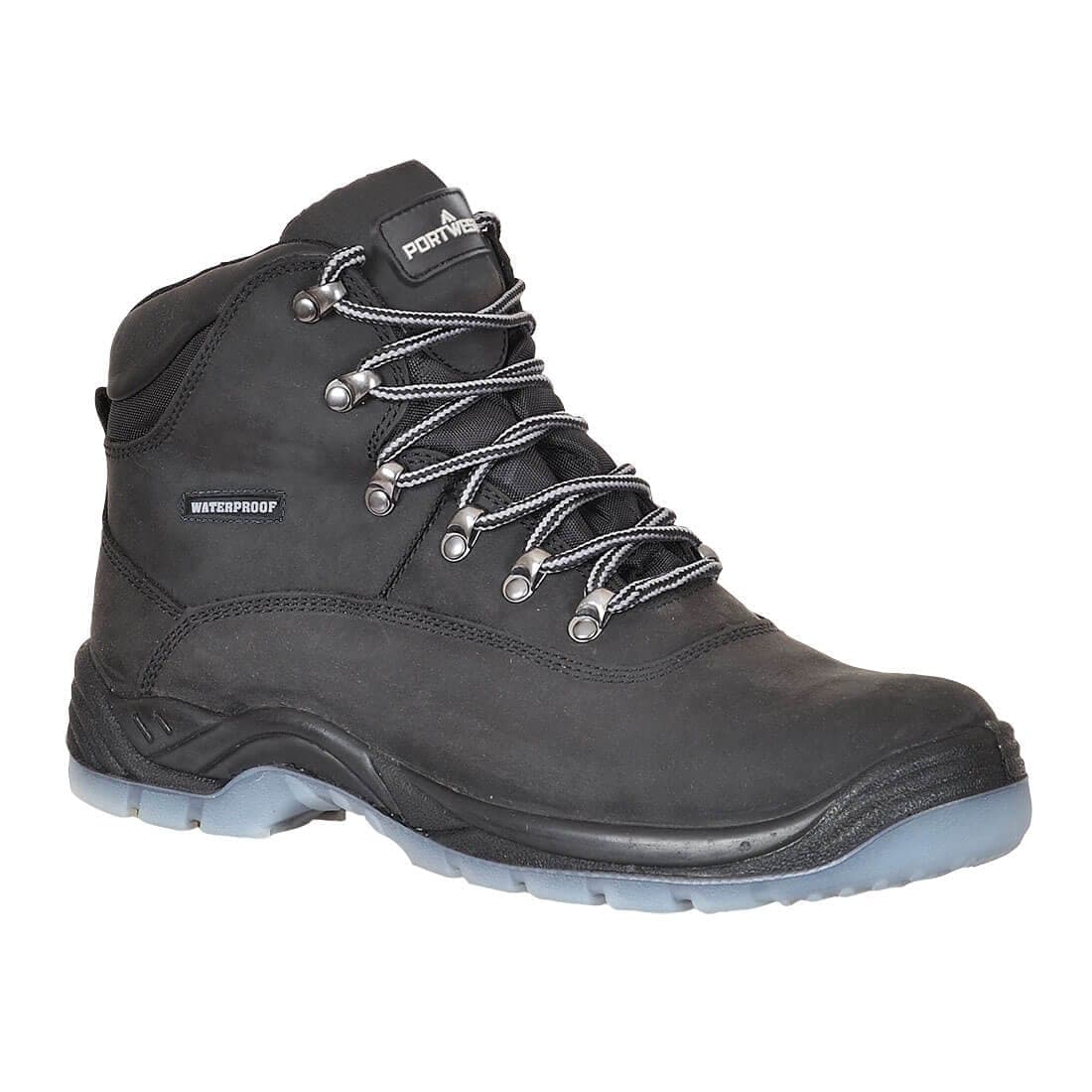 Steel Leather Ankle Boot S7 FO SR in Black
