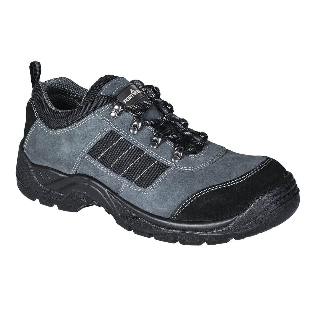 Steel Cow Suede Leather Low Shoe S1P SR in Black