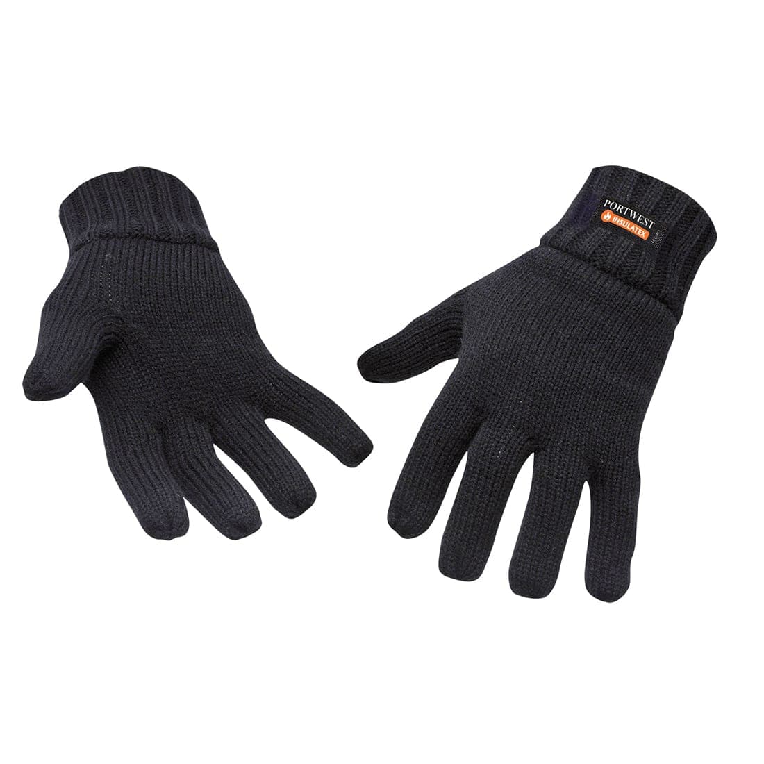 Insulated Knit Glove in Black