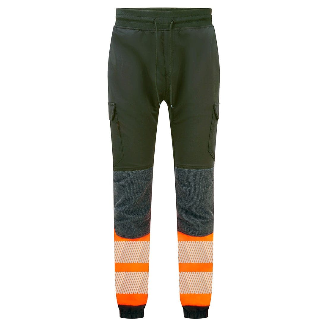 PW3 Hi-Vis Flexi Class 1 Joggers in Black/Orange