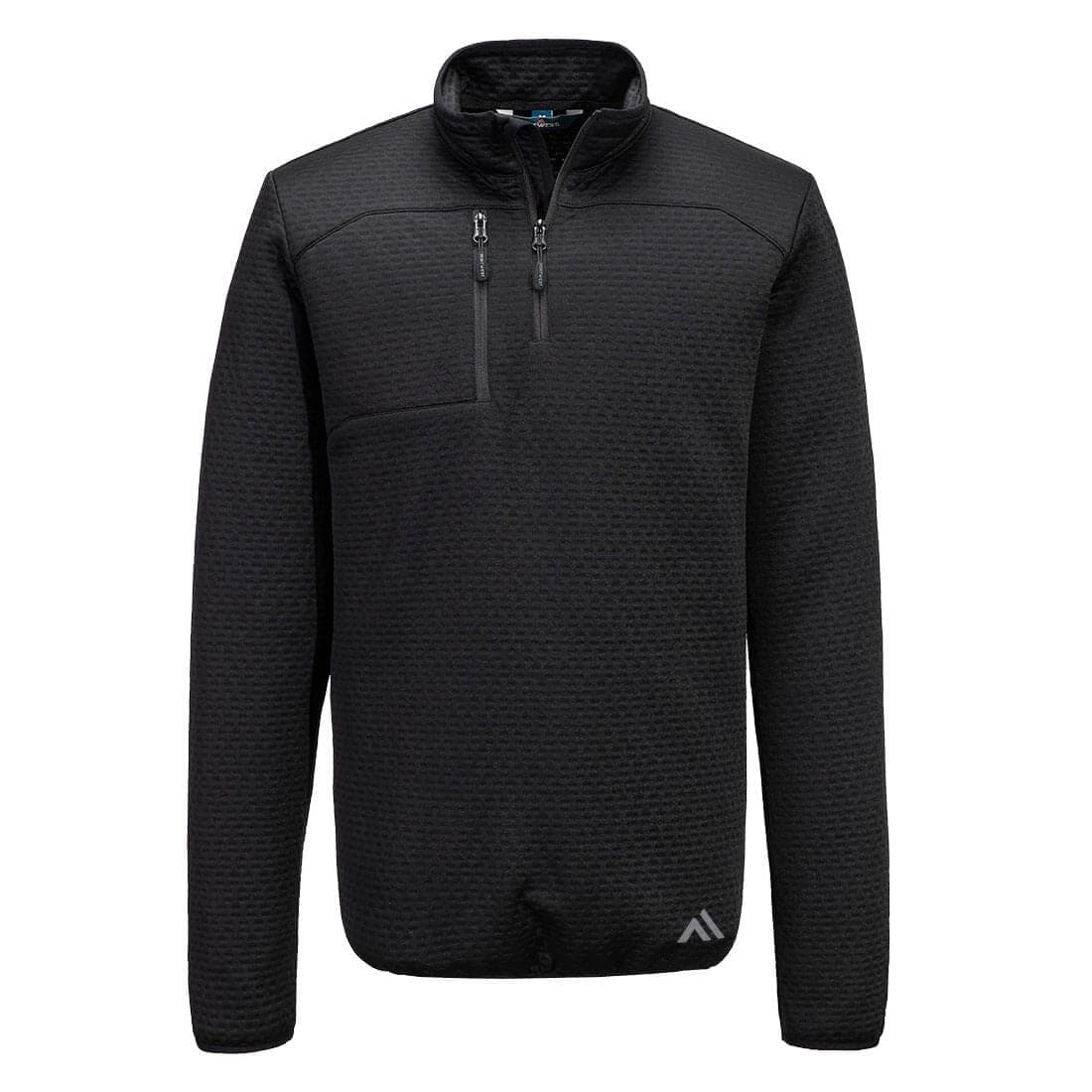 KX3 Sport Textured 1/4 Zip Sweatshirt in Black