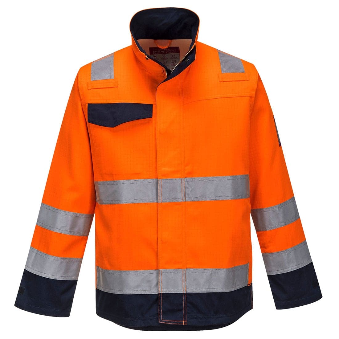 Modaflame Work HVO Multi-Norm Contrast FR Jacket in Orange/Navy