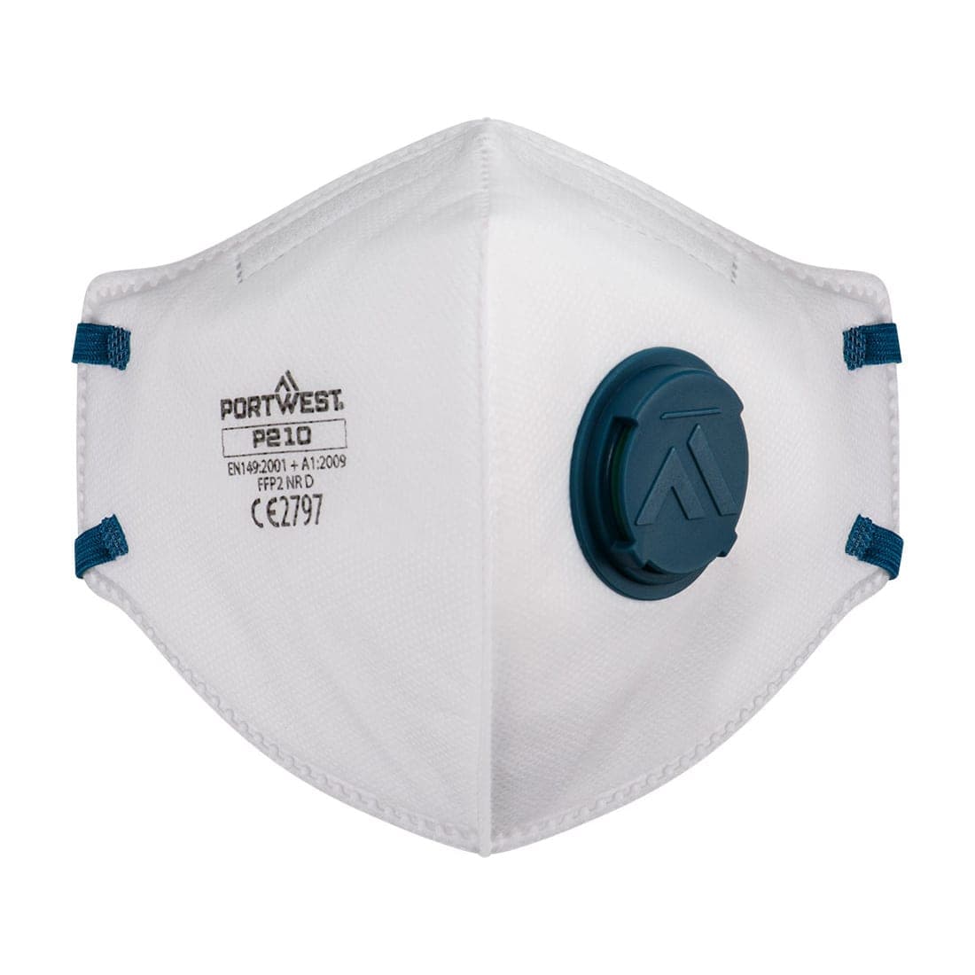 FFP2 Valved Dolomite Fold Flat Respirator (Pk3) in White
