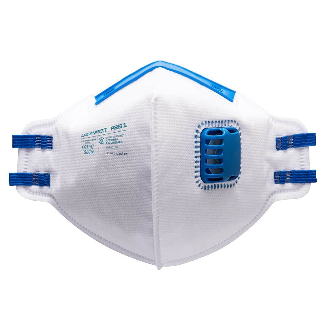 FFP2 Valved Fold Flat Respirator (Pk20) in White