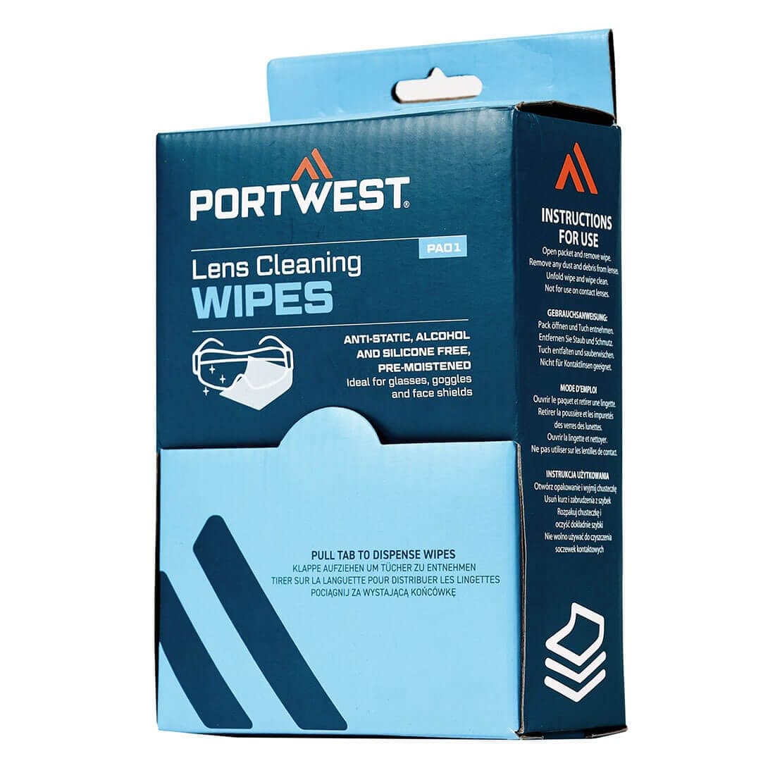 Lens Cleaning Wipes (100 towelettes) in White