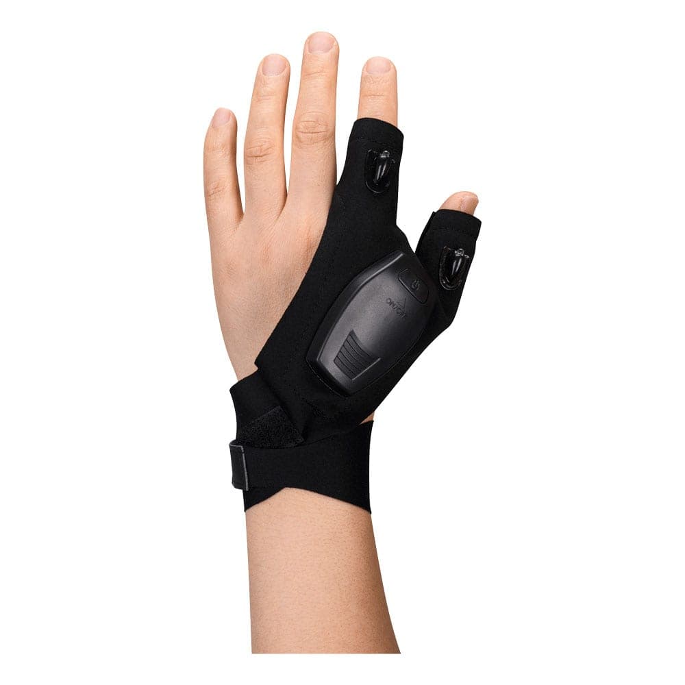 Rechargeable LED Light gloves (1 Pair) in Black
