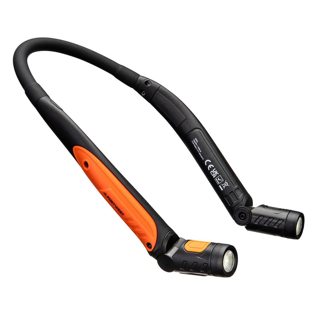 USB Rechargeable LED Neck Light in Black/Orange