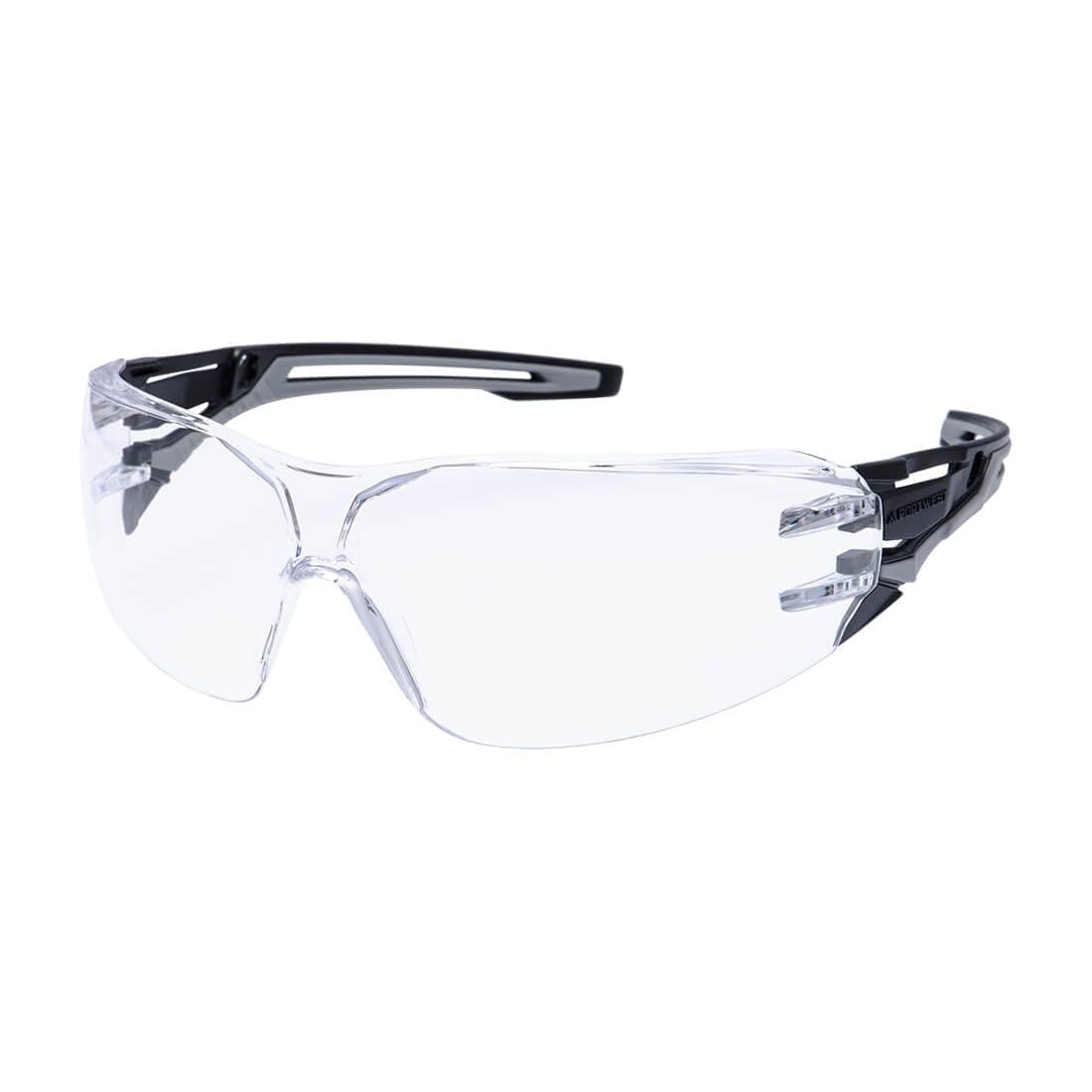 Anthracite Wraparound Safety Glasses in Amber
