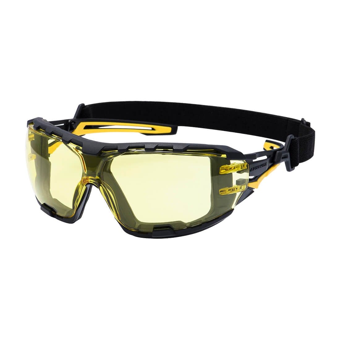 Anthracite Wraparound Plus Safety Glasses in Amber