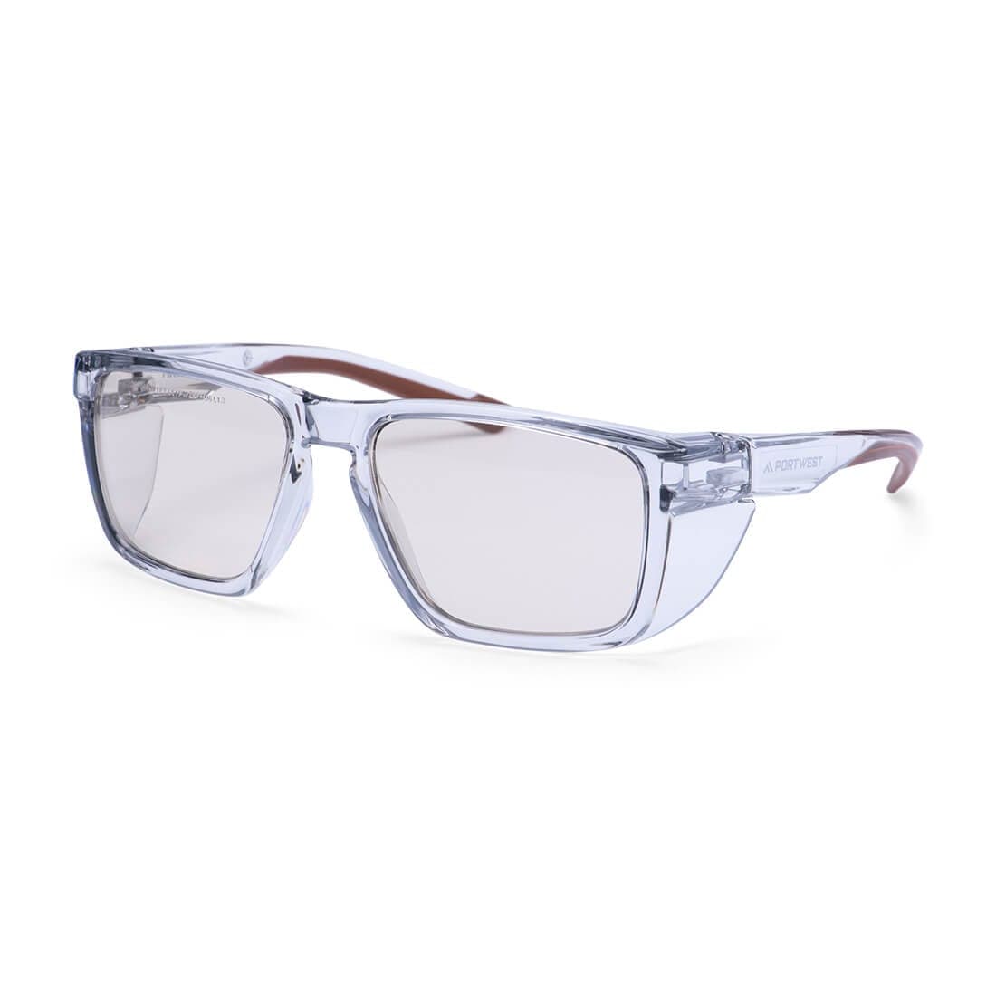 Side Shields Safety Glasses in Brown