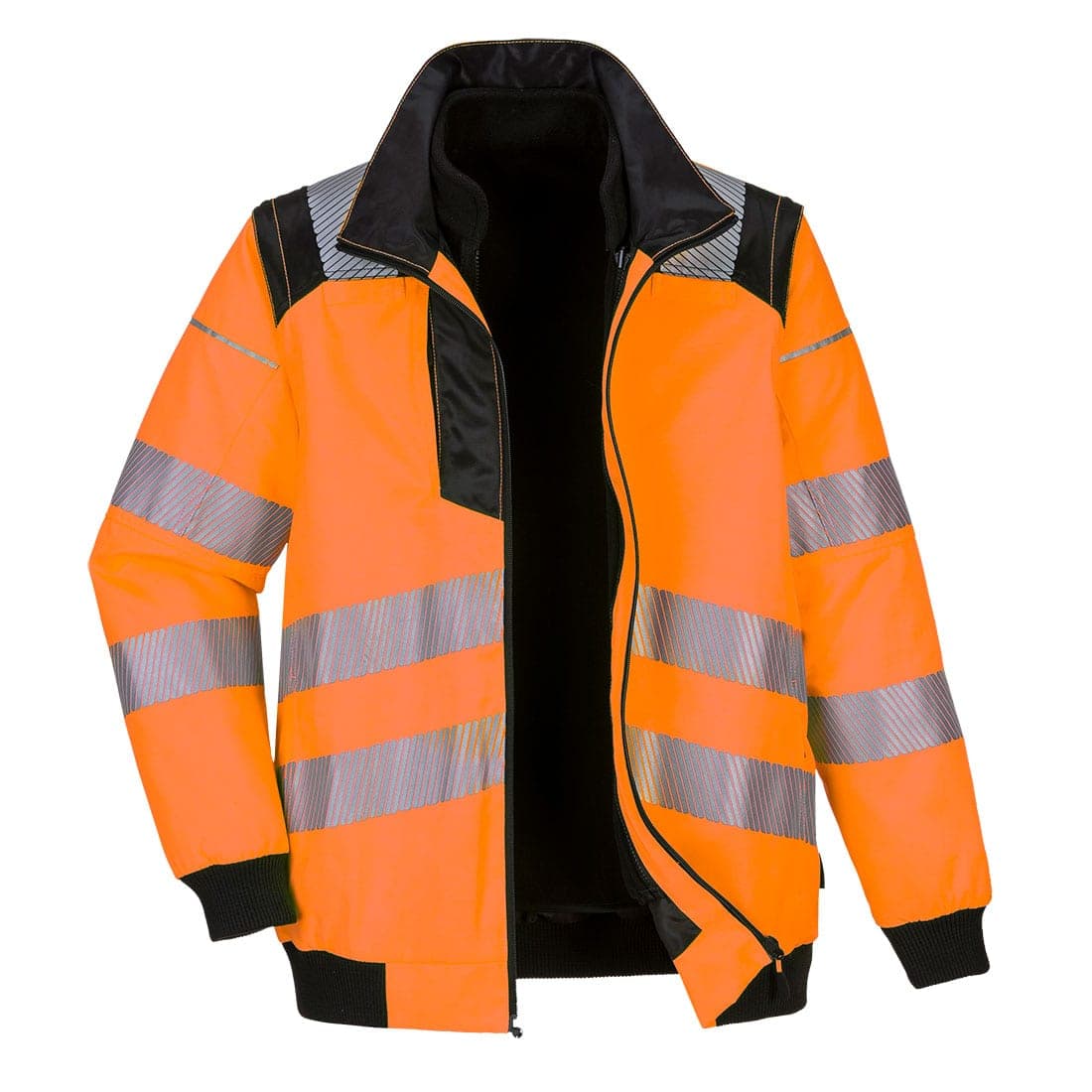 PW3 Hi-Vis 3-in-1 Pilot Jacket in Orange/Black