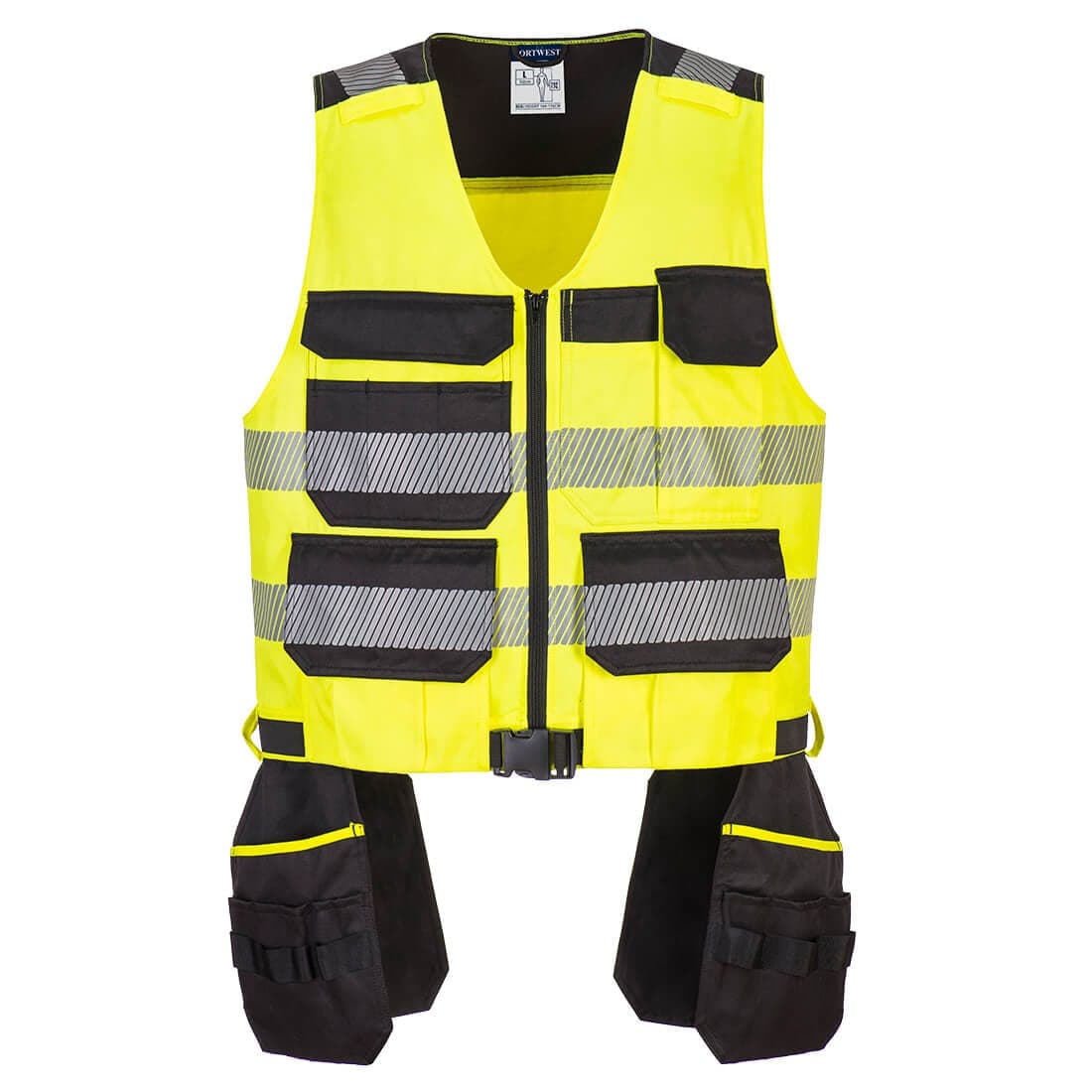 PW3 Hi-Vis Class 1 Tool Vest in Yellow/Black