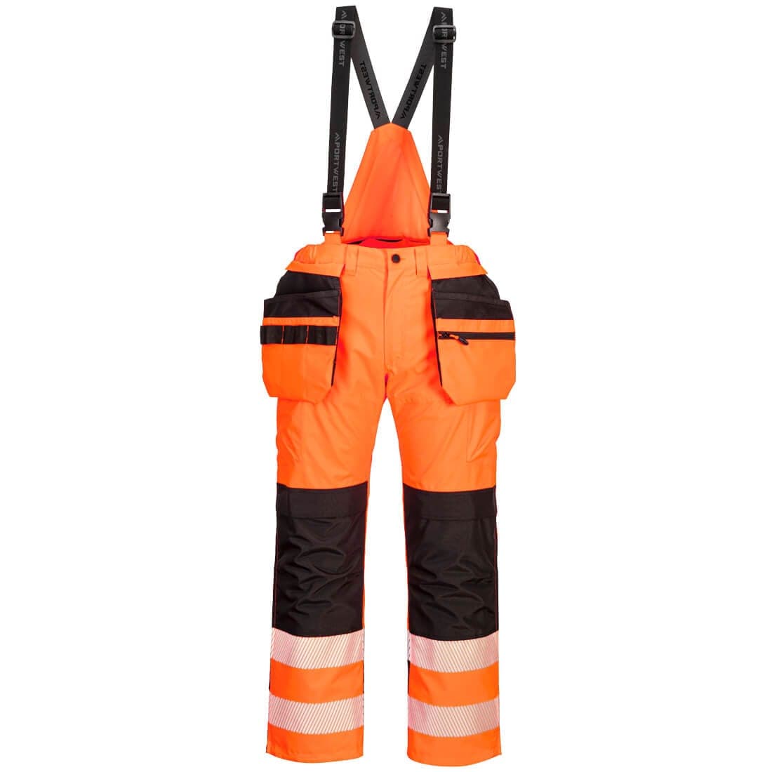 PW3 Hi-Vis Rain Trousers in Orange/Black