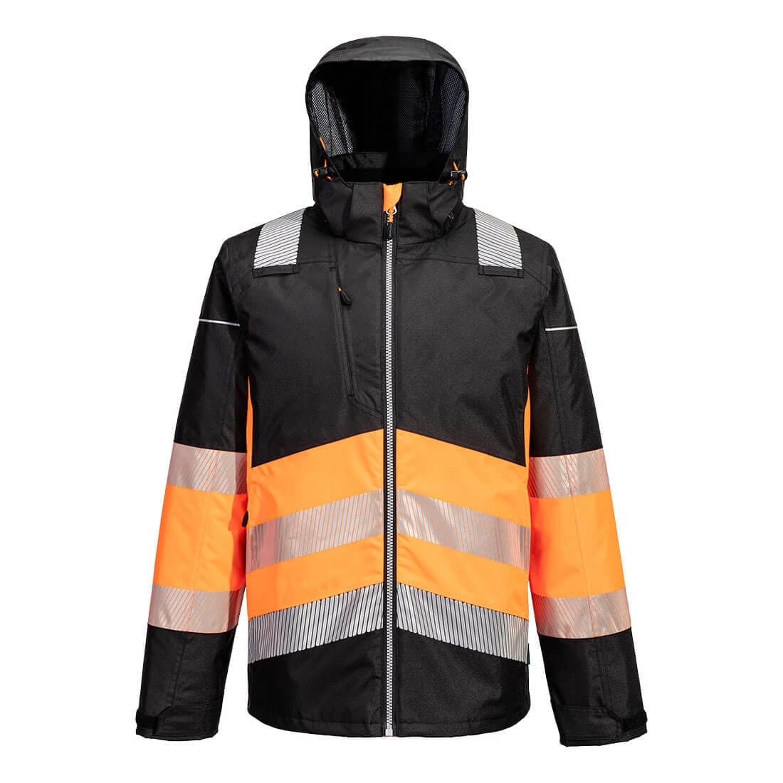 PW3 Hi-Vis Class 1 Winter Jacket in Orange/Black
