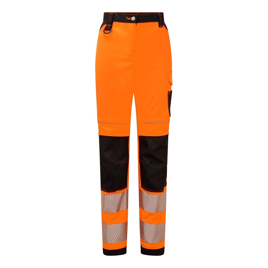 PW3 Hi-Vis Women's Stretch Work Trousers in Orange/Black