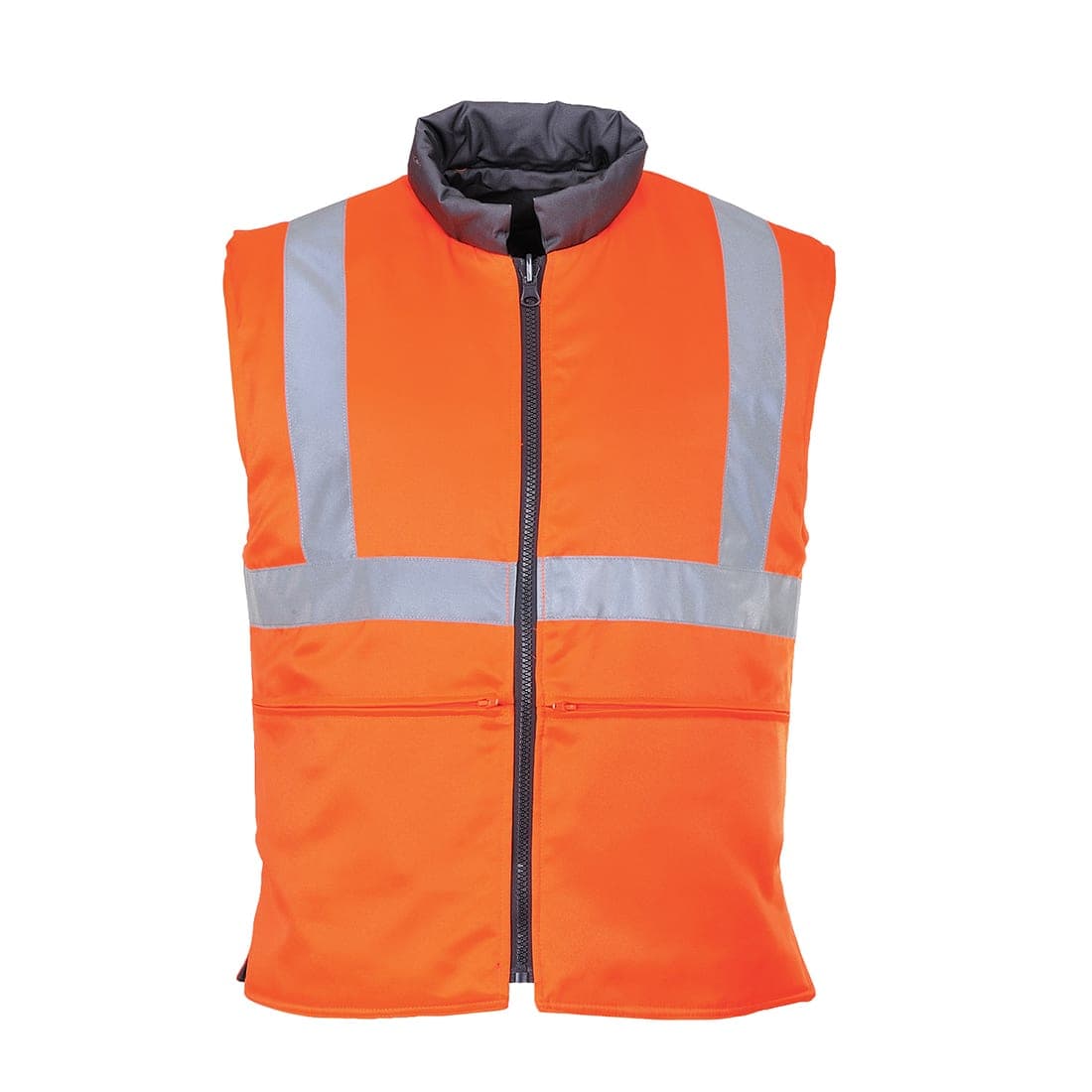 Hi-Vis Reversible Bodywarmer in Orange