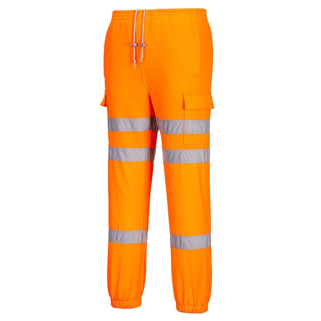 Hi-Vis Three Band Joggers in Orange