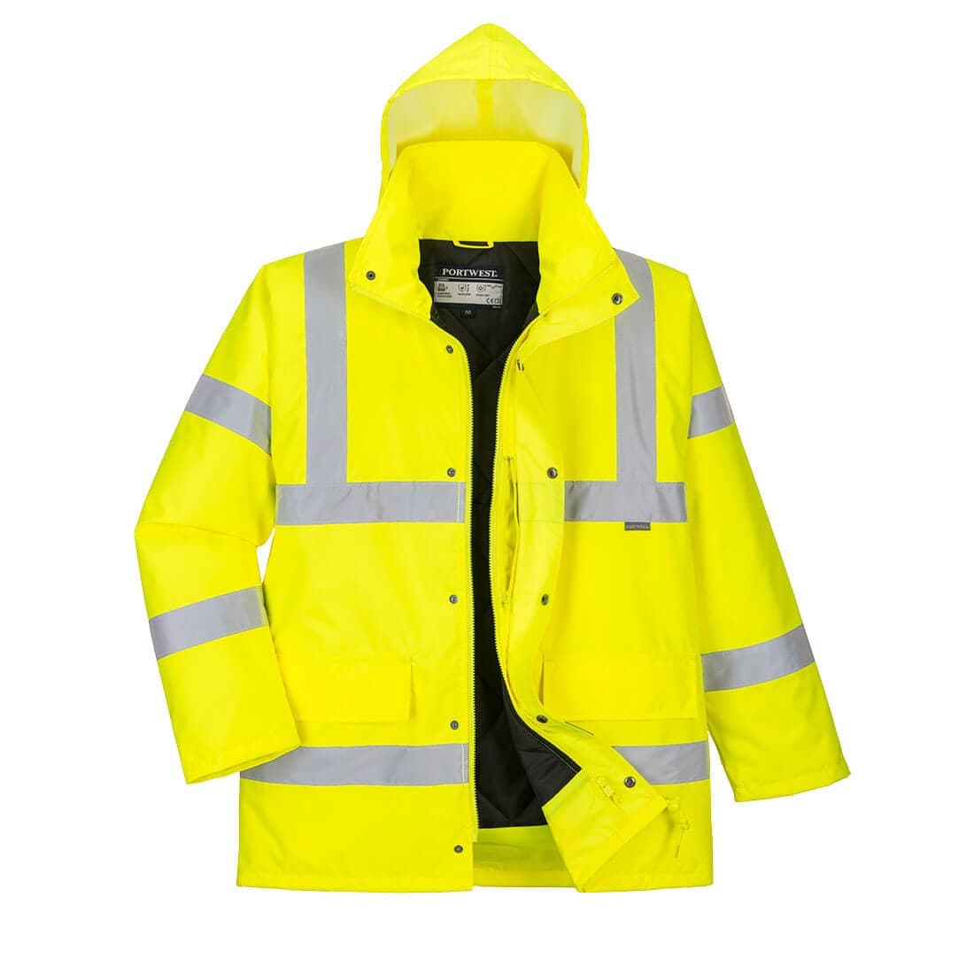 Hi-Vis Breathable Winter Traffic Jacket in Yellow