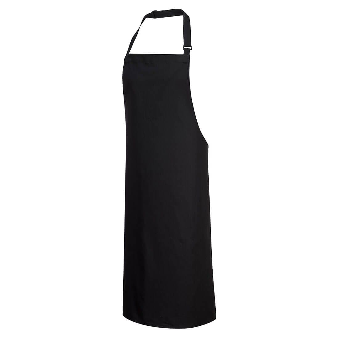 Cotton Bib Apron in Black